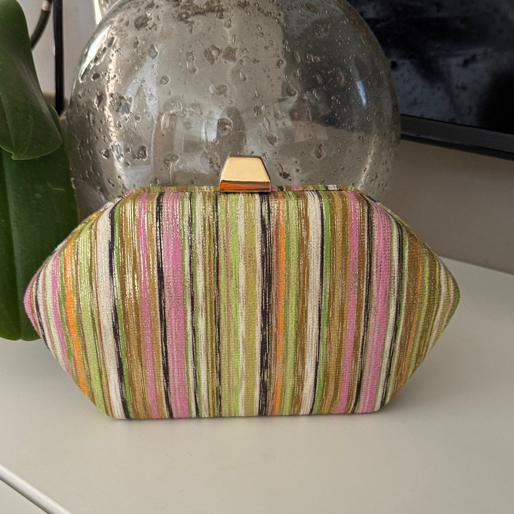 Striped Multicolor Clutch